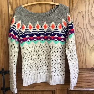 american eagle multicolored sweater